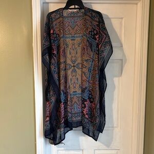 Soft Surroundings Colorful Patterned Kimono